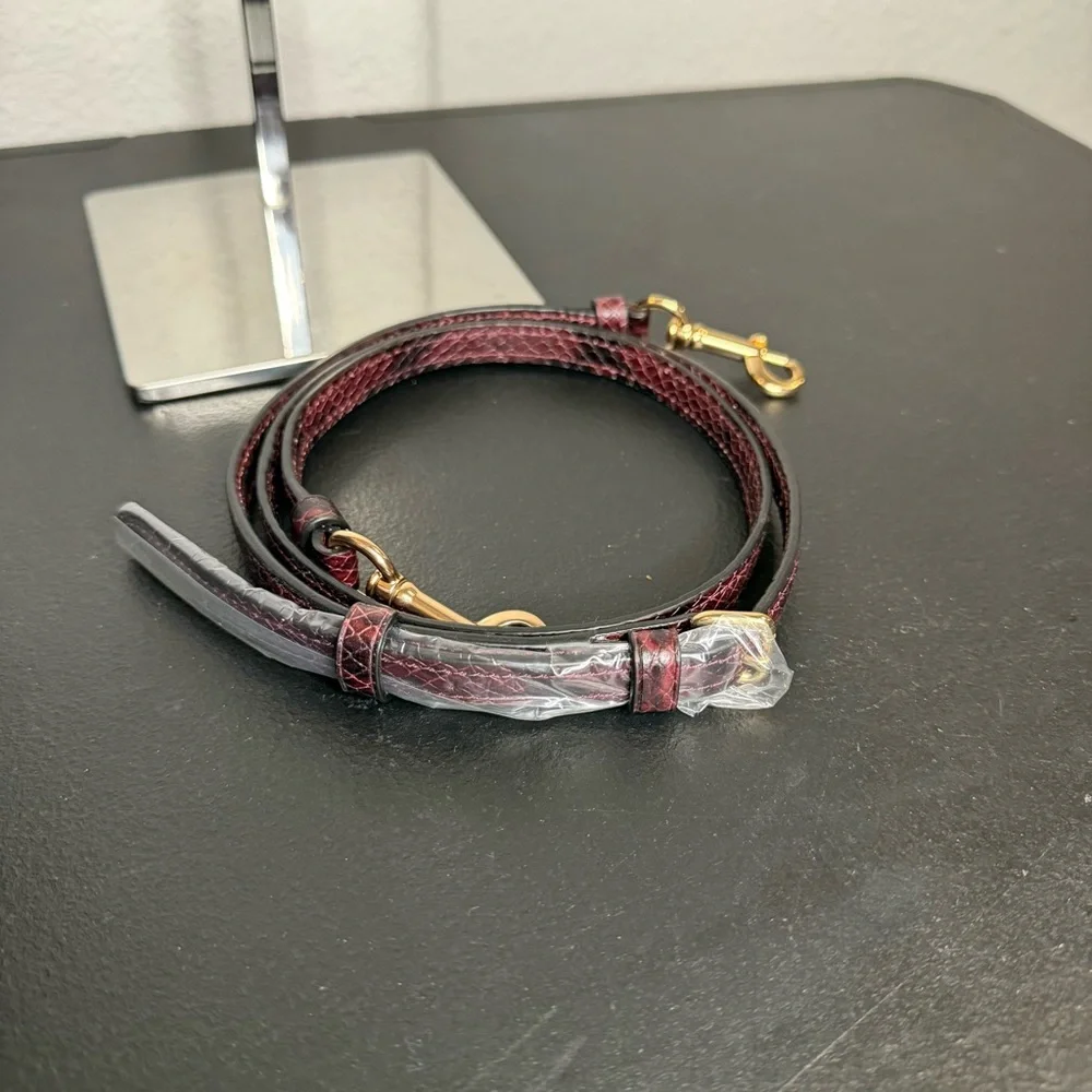 COACH Women's Kacey Satchel Crossbody Purse Cranberry Leather C6229 - Picture 10 of 12